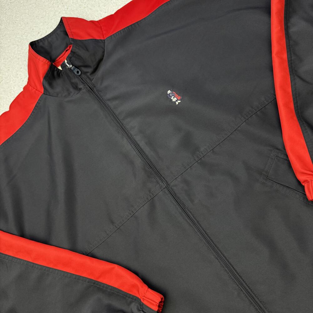 Cutter & Buck Jacket Mens XL Black Red Full Zip Polyester Windbreaker Highland